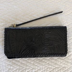 Hobo embossed leather wallet